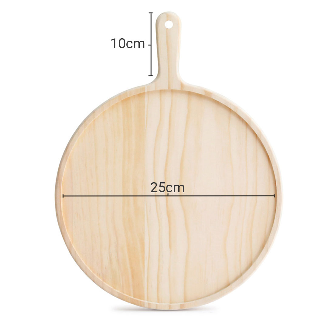 SOGA 10 inch Round Premium Wooden Pine Food Serving Tray Charcuterie Board Paddle Home Decor, , , , , ,  - AU DEPOT 2