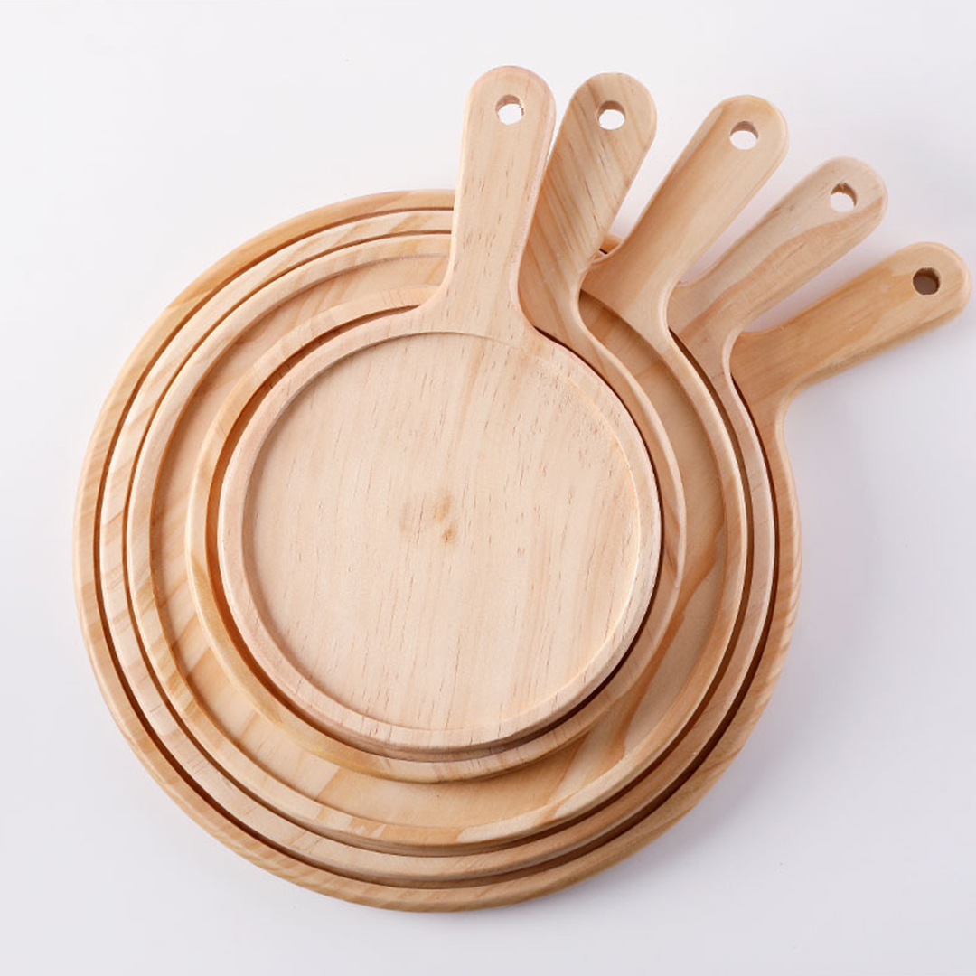 SOGA 10 inch Round Premium Wooden Pine Food Serving Tray Charcuterie Board Paddle Home Decor, , , , , ,  - AU DEPOT 9