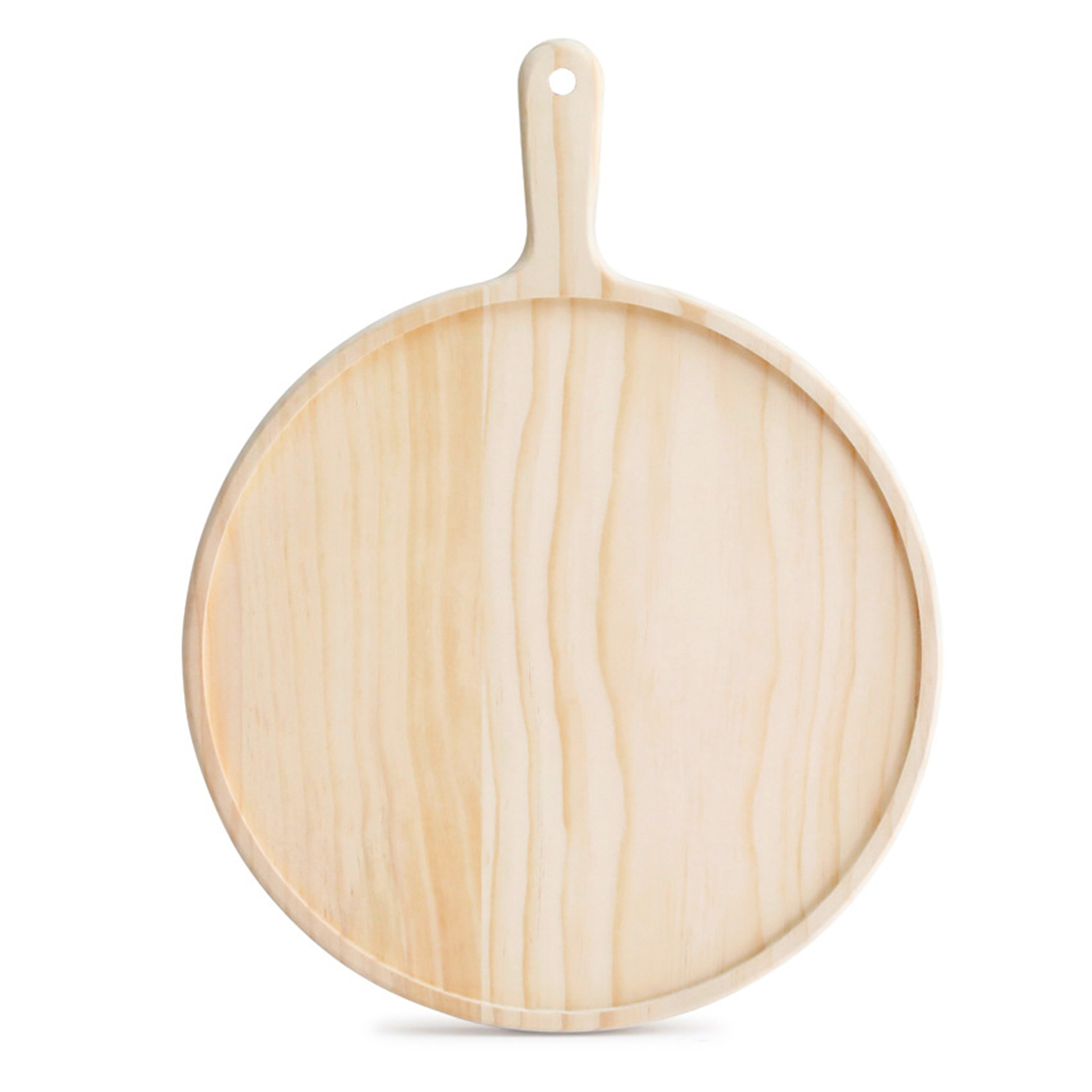 SOGA 10 inch Round Premium Wooden Pine Food Serving Tray Charcuterie Board Paddle Home Decor, , , , , ,  - AU DEPOT 1