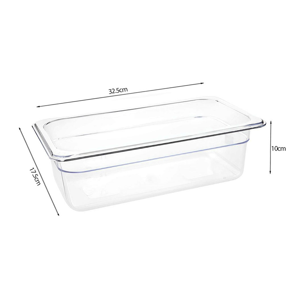 SOGA 100mm Clear Gastronorm GN Pan 1/3 Food Tray Storage, , , , , ,  - AU DEPOT 5