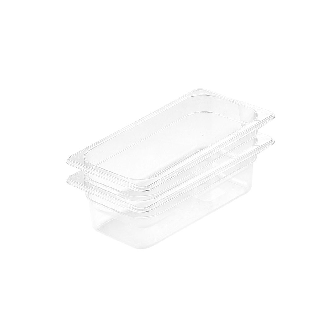 SOGA 100mm Clear Gastronorm GN Pan 1/3 Food Tray Storage Bundle of 2, , , , , ,  - AU DEPOT 1