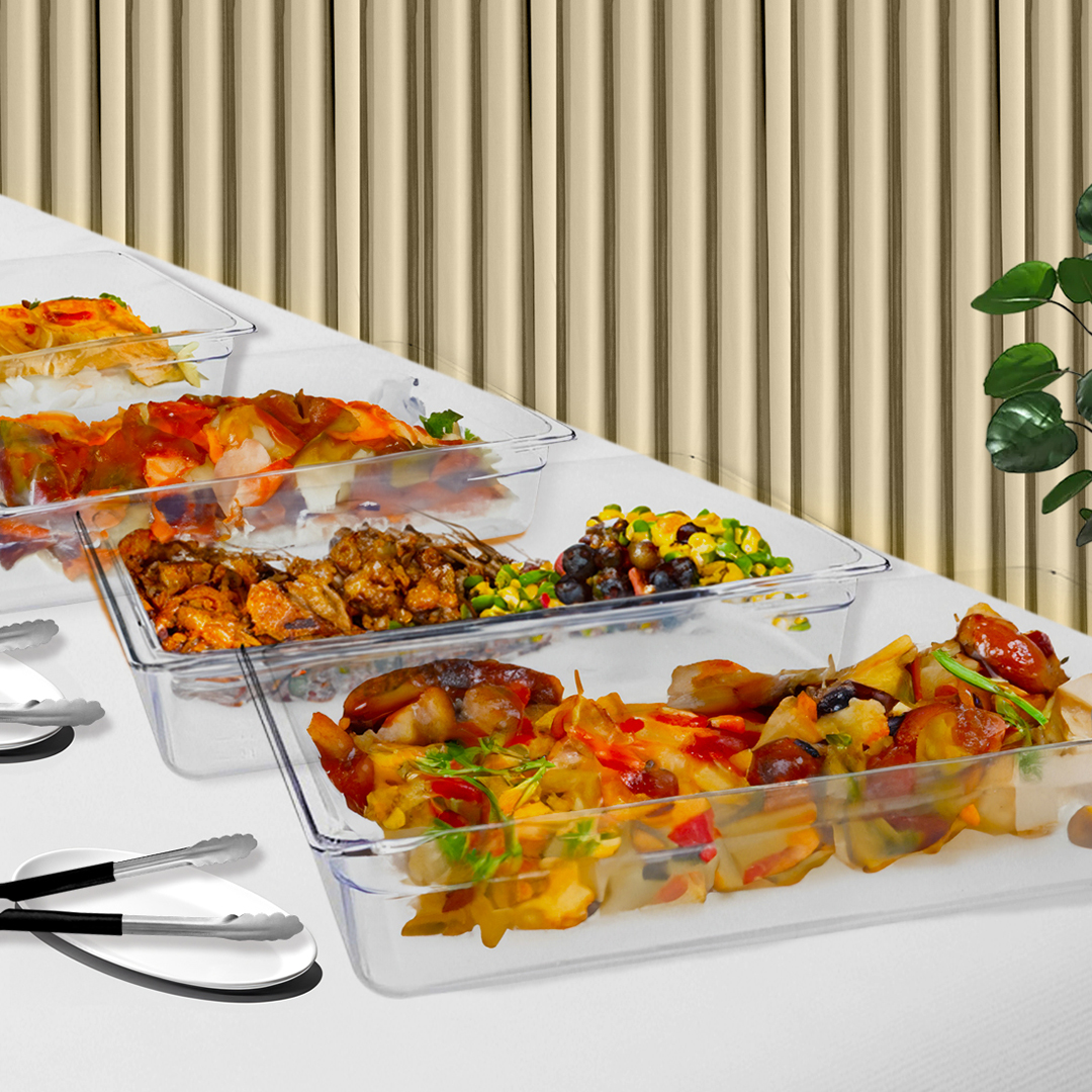 SOGA 100mm Clear Gastronorm GN Pan 1/3 Food Tray Storage Bundle of 4, , , , , ,  - AU DEPOT 7