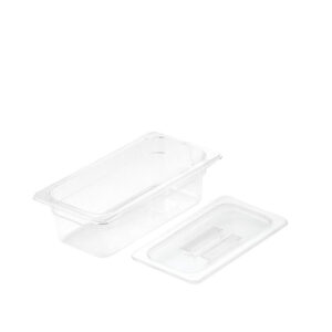 SOGA 100mm Clear Gastronorm GN Pan 13 Food Tray Storage with Lid Baking Trays VICPans1422wLidX1 AU DEPOT - AU DEPOT