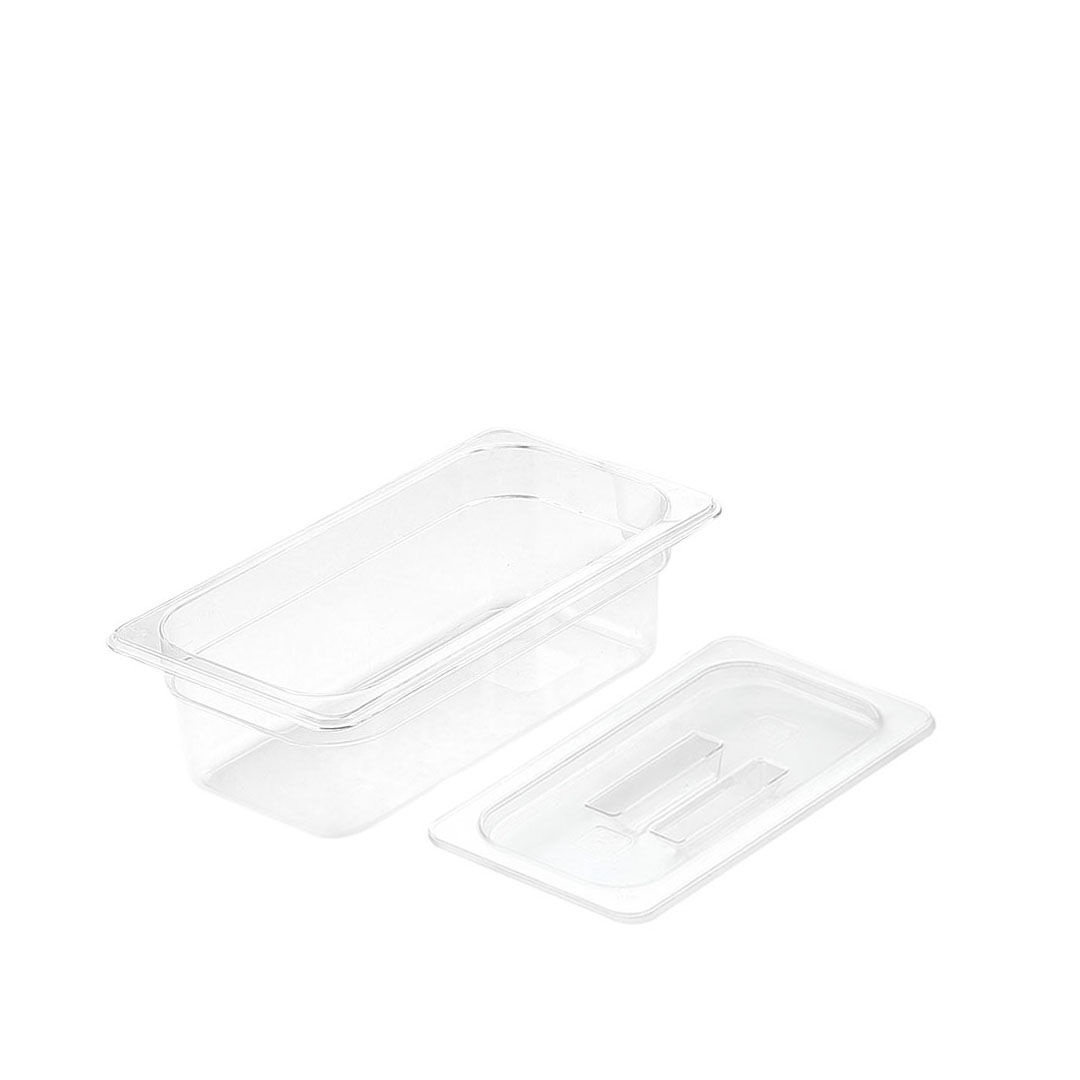 SOGA 100mm Clear Gastronorm GN Pan 1/3 Food Tray Storage with Lid, , , , , ,  - AU DEPOT 1