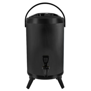 SOGA 12L Stainless Steel Insulated Milk Tea Barrel Hot and Cold Beverage Dispenser Container with Faucet Black Spirit Dispensers VICDispenser12LBLK AU DEPOT - AU DEPOT