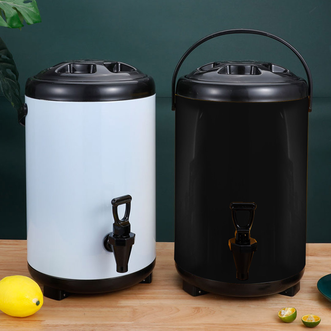 SOGA 12L Stainless Steel Insulated Milk Tea Barrel Hot and Cold Beverage Dispenser Container with Faucet Black, , , , , ,  - AU DEPOT 9