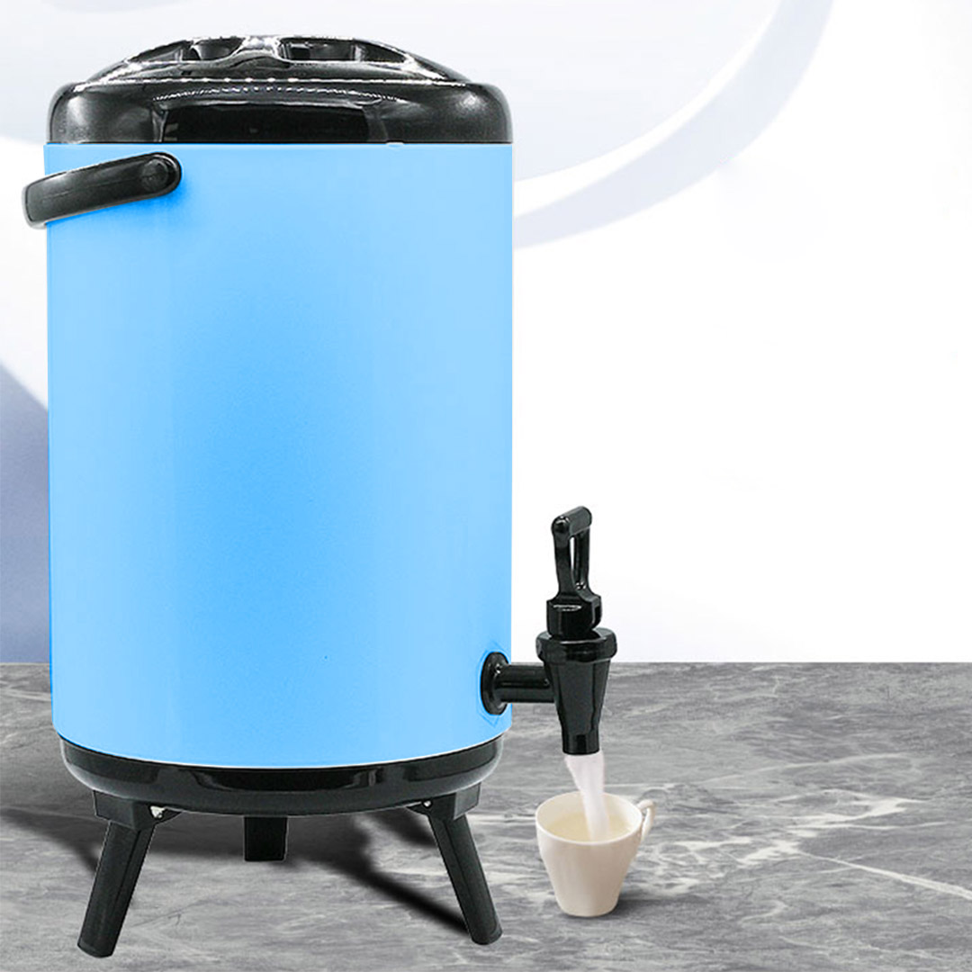 SOGA 12L Stainless Steel Insulated Milk Tea Barrel Hot and Cold Beverage Dispenser Container with Faucet Blue, , , , , ,  - AU DEPOT 7