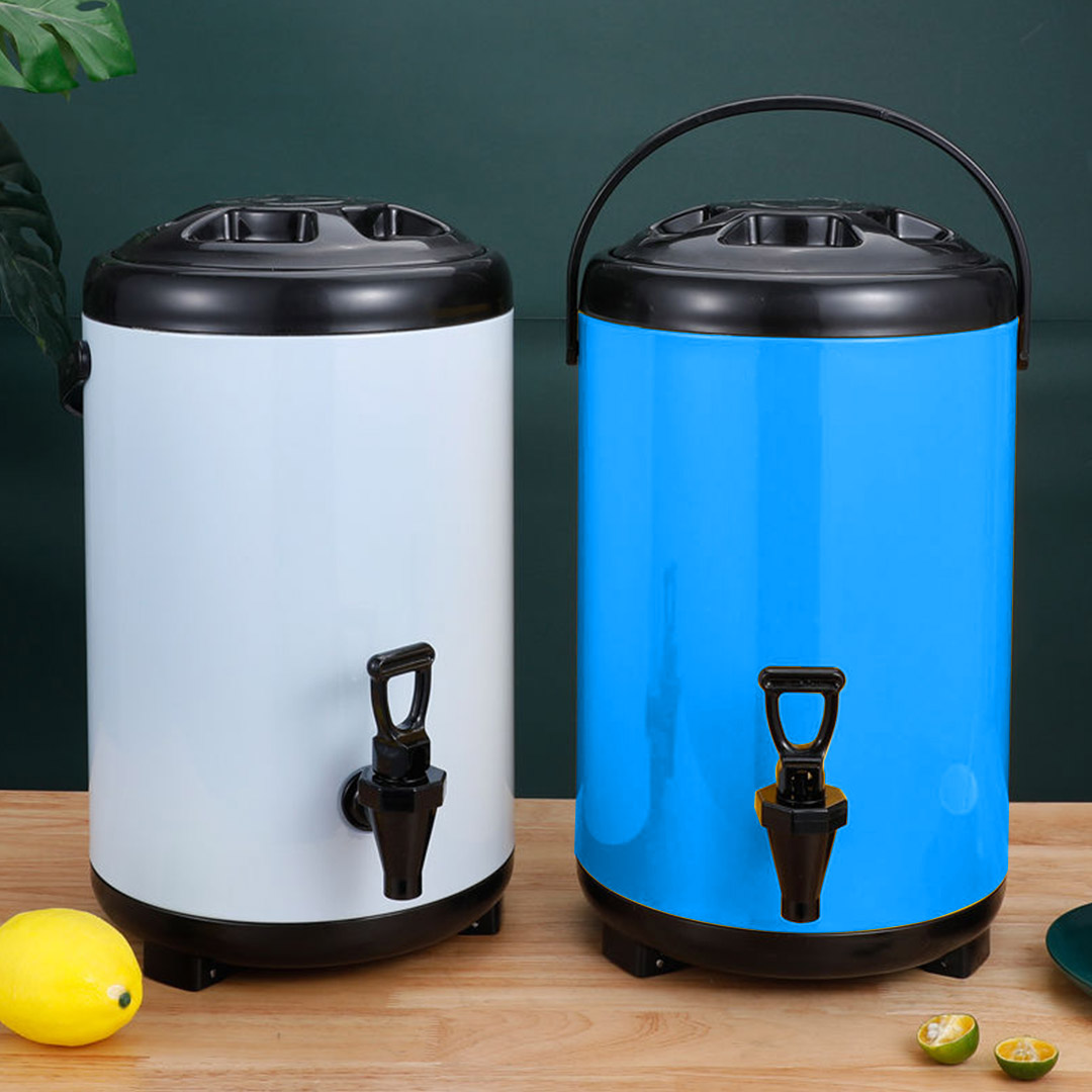 SOGA 12L Stainless Steel Insulated Milk Tea Barrel Hot and Cold Beverage Dispenser Container with Faucet Blue, , , , , ,  - AU DEPOT 9