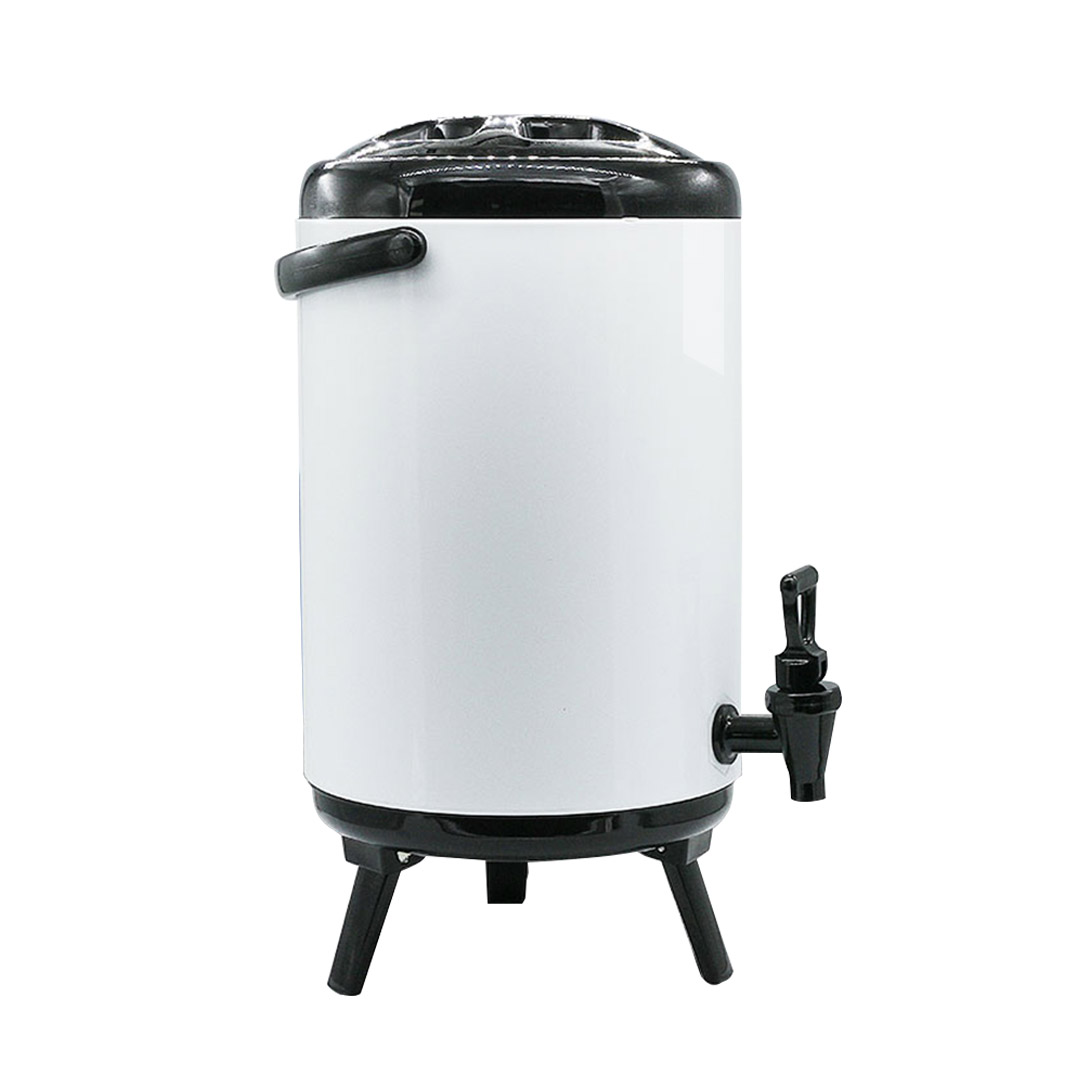 SOGA 12L Stainless Steel Insulated Milk Tea Barrel Hot and Cold Beverage Dispenser Container with Faucet White, , , , , ,  - AU DEPOT 4