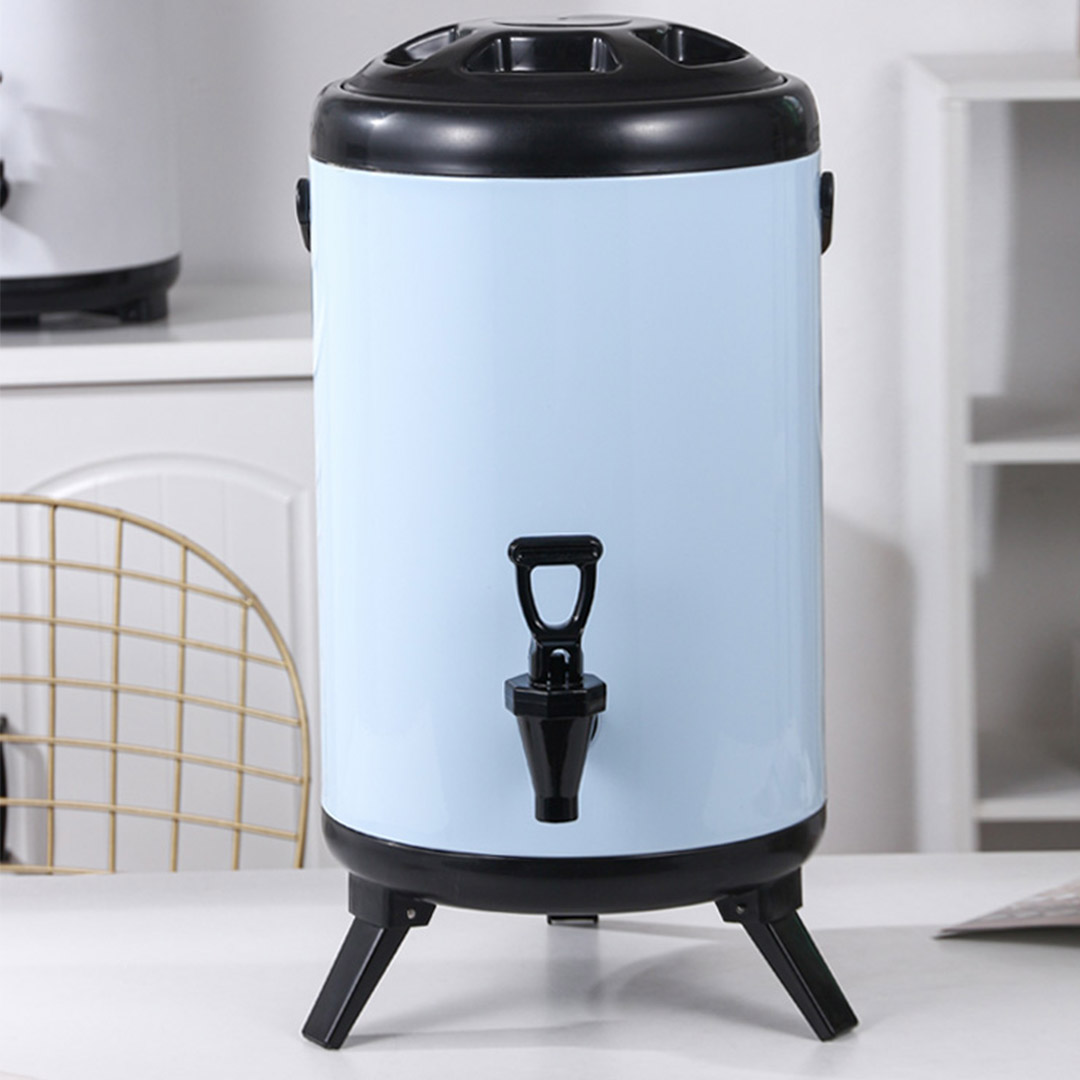 SOGA 12L Stainless Steel Insulated Milk Tea Barrel Hot and Cold Beverage Dispenser Container with Faucet White, , , , , ,  - AU DEPOT 8