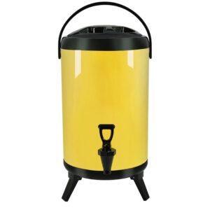 SOGA 12L Stainless Steel Insulated Milk Tea Barrel Hot and Cold Beverage Dispenser Container with Faucet Yellow Spirit Dispensers VICDispenser12LYEL AU DEPOT - AU DEPOT