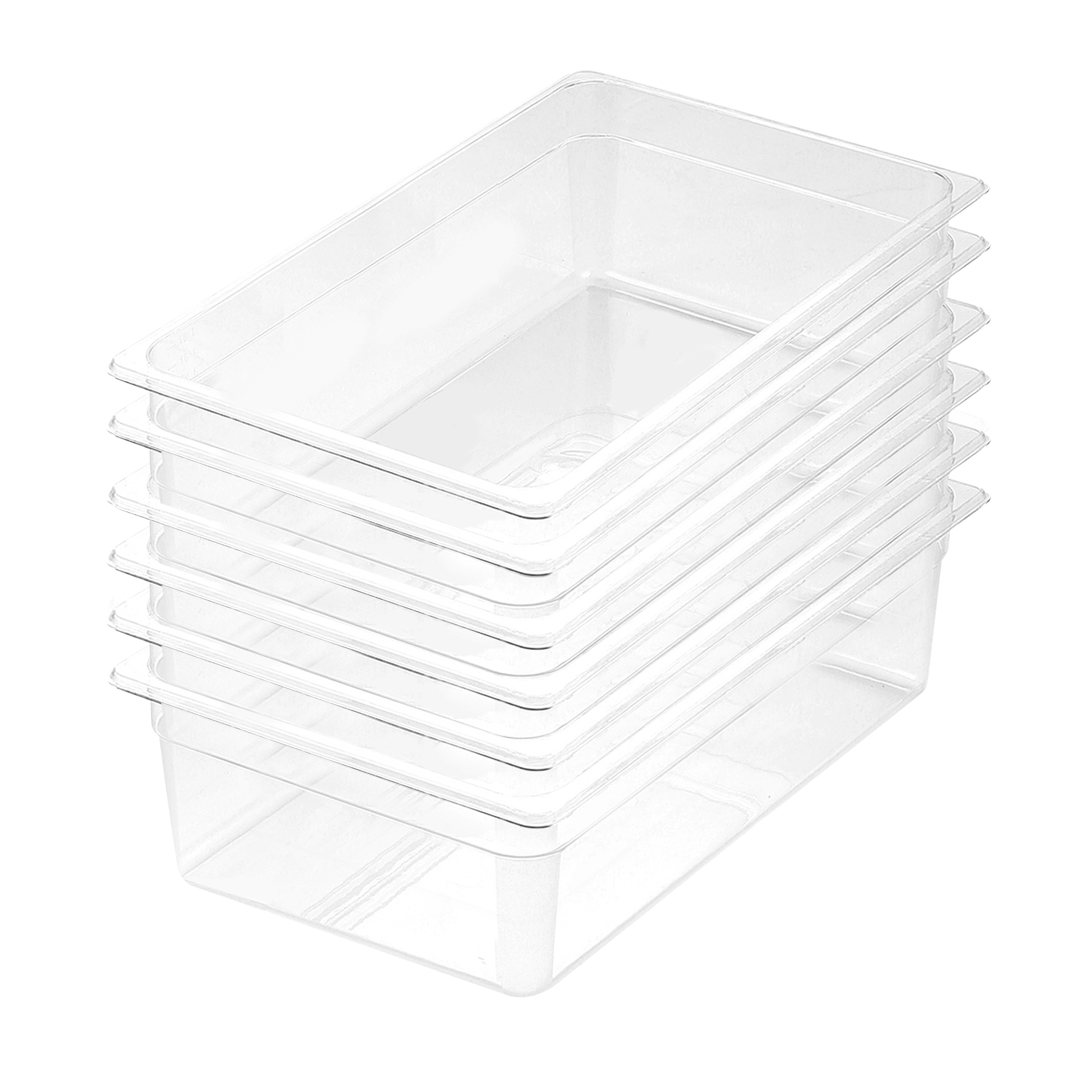 SOGA 150mm Clear Gastronorm GN Pan 1/1 Food Tray Storage Bundle of 6, , , , , ,  - AU DEPOT 1