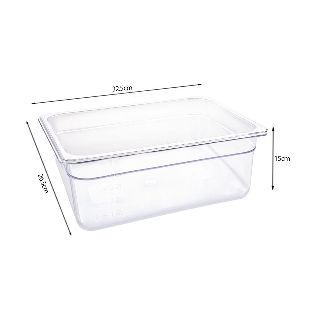 SOGA 150mm Clear Gastronorm GN Pan 1/2 Food Tray Storage, , , , , ,  - AU DEPOT 6