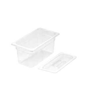 SOGA 150mm Clear Gastronorm GN Pan 13 Food Tray Storage with Lid Baking Trays VICPans1423wLidX1 AU DEPOT - AU DEPOT