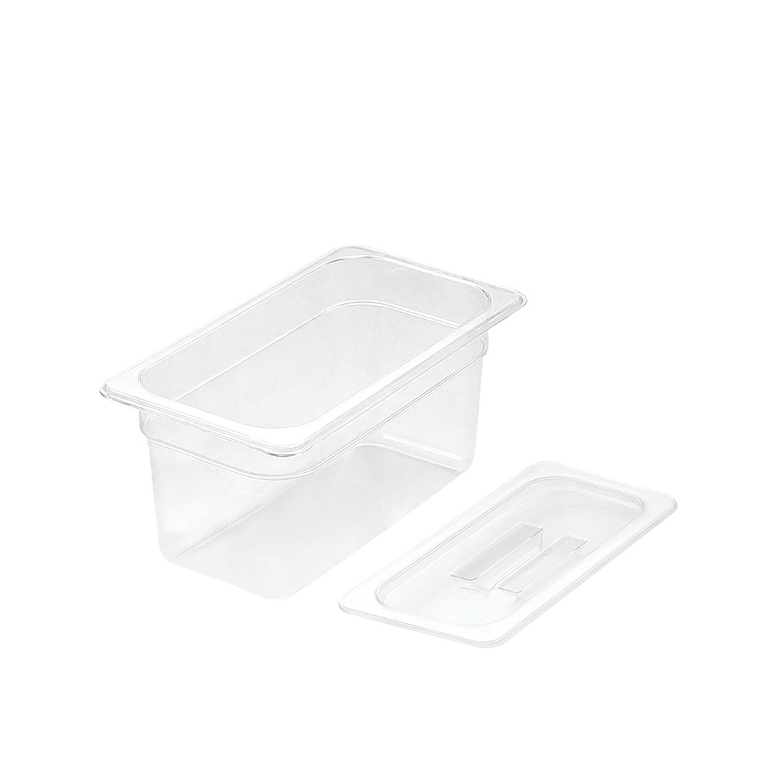 SOGA 150mm Clear Gastronorm GN Pan 1/3 Food Tray Storage with Lid, , , , , ,  - AU DEPOT 1