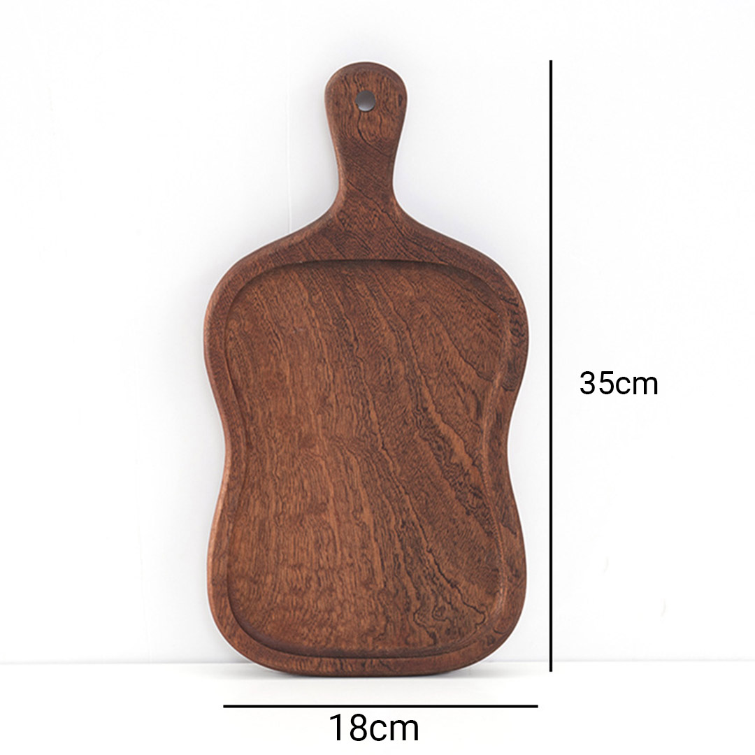 SOGA 18cm Brown Wooden Serving Tray Board Paddle with Handle Home Decor, , , , , ,  - AU DEPOT 2