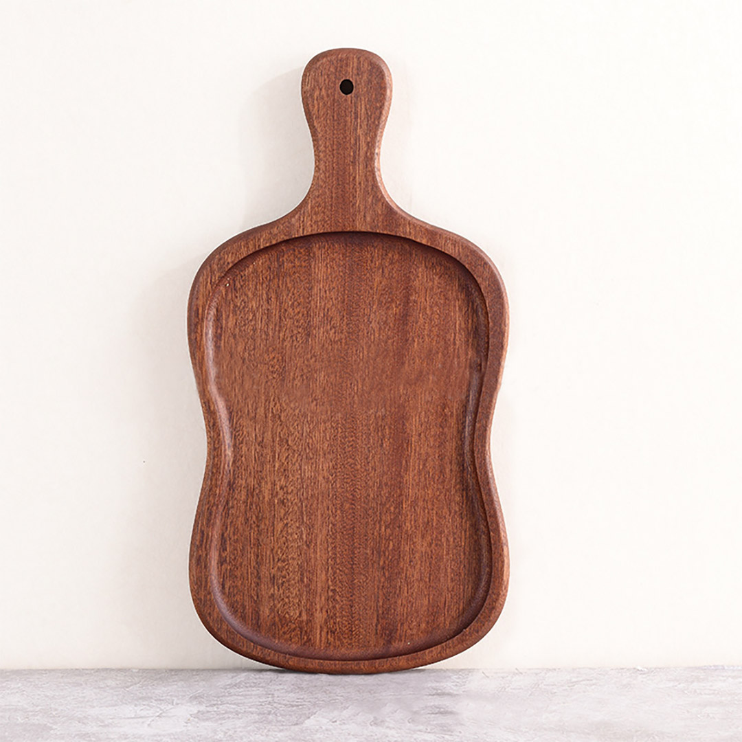 SOGA 18cm Brown Wooden Serving Tray Board Paddle with Handle Home Decor, , , , , ,  - AU DEPOT 3