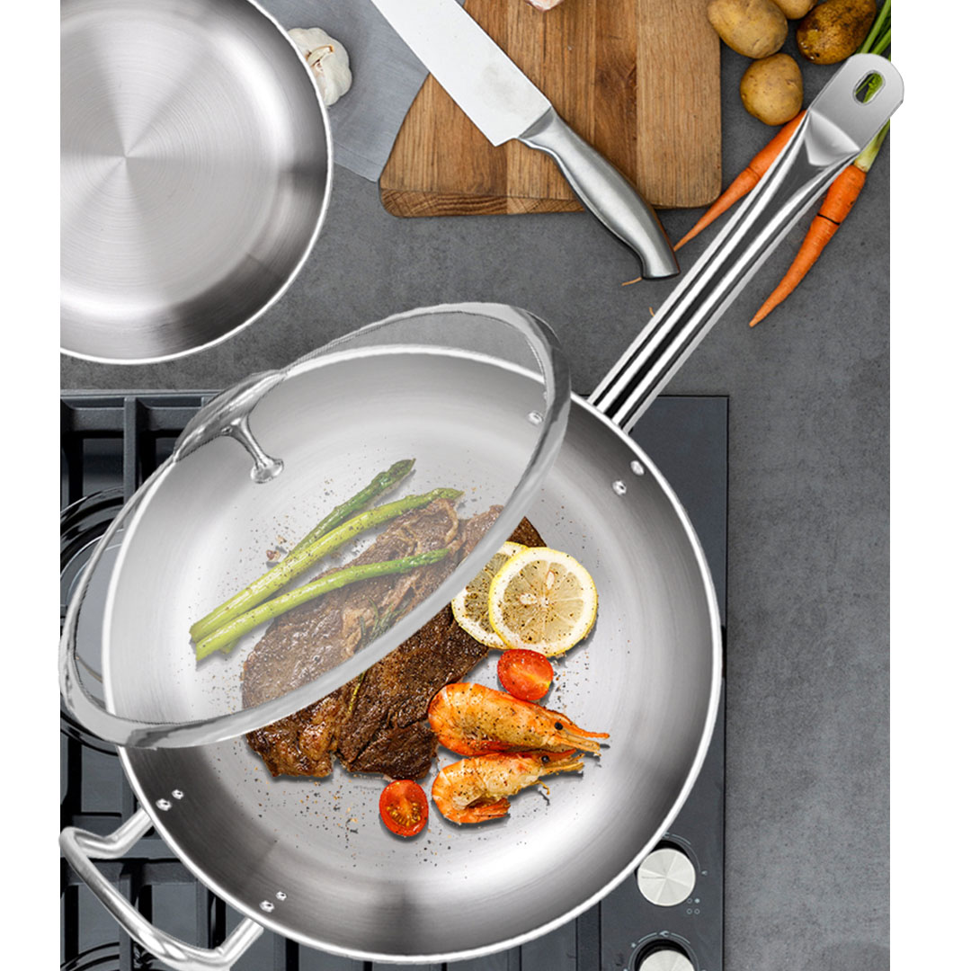 SOGA 26cm Stainless Steel Saucepan Sauce pan with Glass Lid and Helper Handle Triple Ply Base Cookware, , , , , ,  - AU DEPOT 4