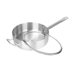 SOGA 26cm Stainless Steel Saucepan Sauce pan with Glass Lid and Helper Handle Triple Ply Base Cookware saucepans SaucePanSS422926CM AU DEPOT - AU DEPOT