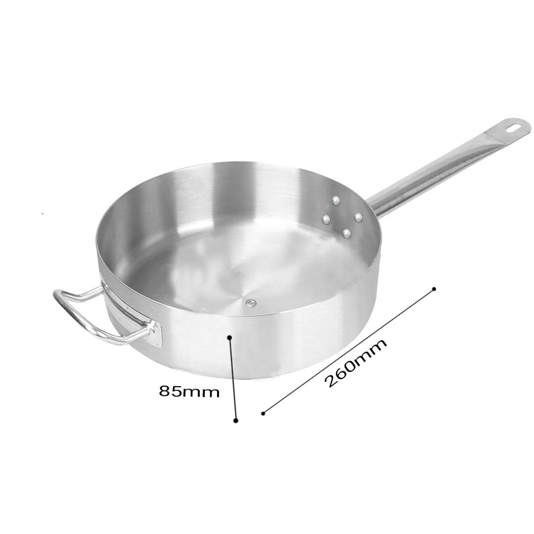 SOGA 26cm Stainless Steel Saucepan Sauce pan with Glass Lid and Helper Handle Triple Ply Base Cookware, , , , , ,  - AU DEPOT 6