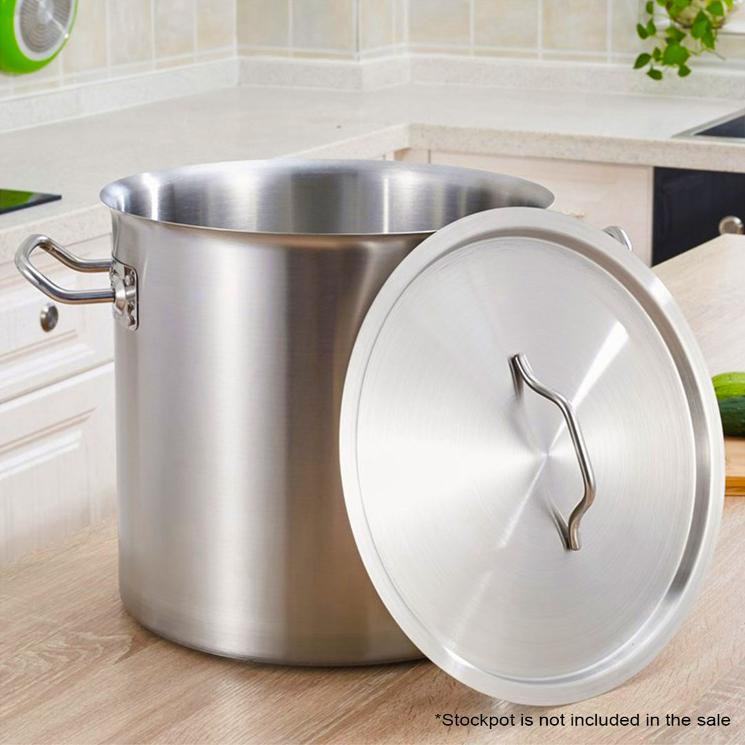 SOGA 28cm Top Grade Stockpot Lid Stainless Steel Stock pot Cover, , , , , ,  - AU DEPOT 4