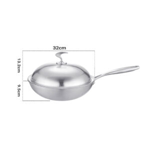 SOGA 2X 18/10 Stainless Steel Fry Pan 32cm Frying Pan Top Grade Cooking Skillet with Lid, home & living, kitchen & dining, cookware, frying pans, ,  - AU DEPOT 2