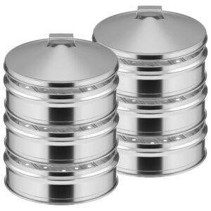 SOGA 2X 3 Tier Stainless Steel Steamers With Lid Work inside of Basket Pot Steamers 28cm steamers Steamer28CM2321 3X2 AU DEPOT - AU DEPOT