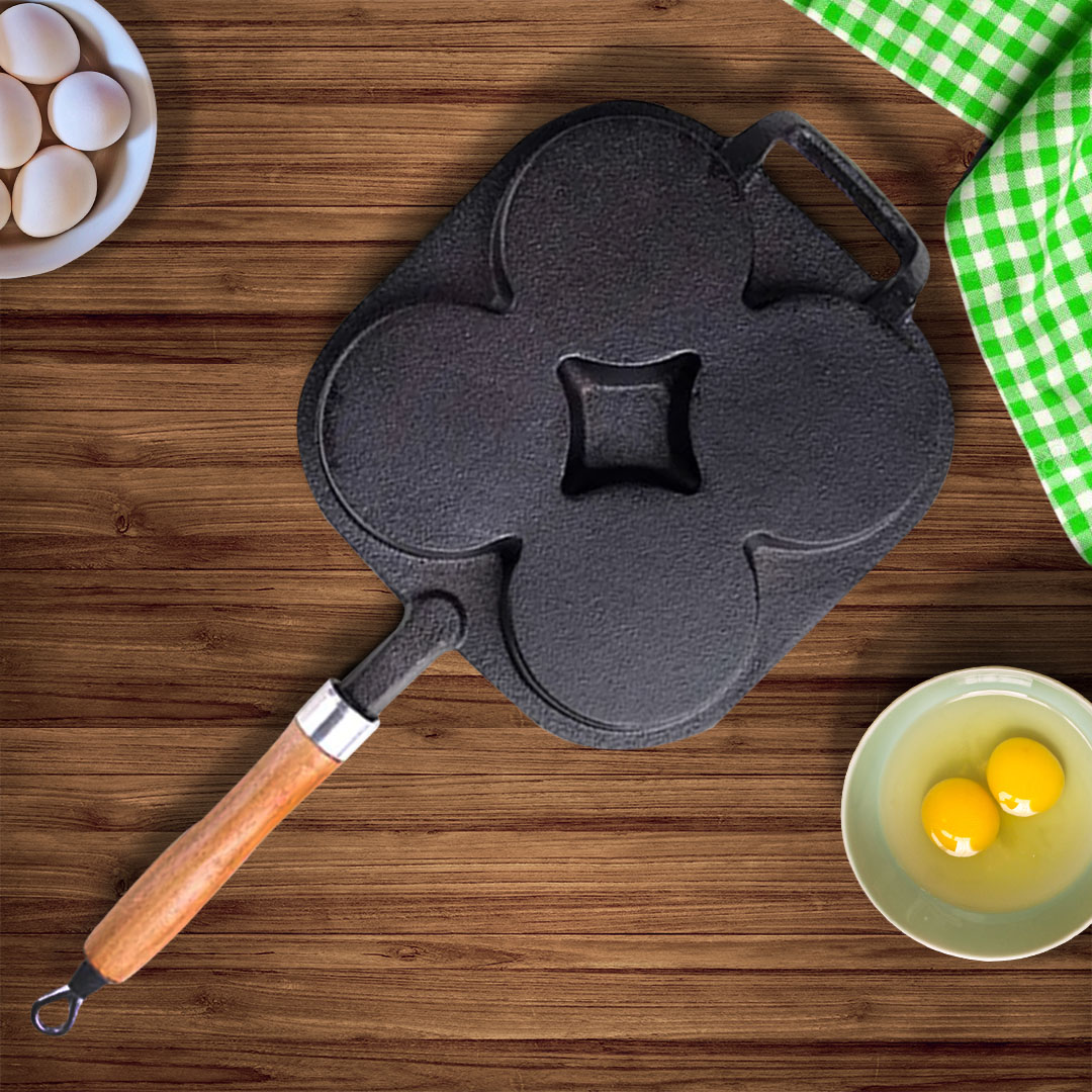 SOGA 2X 4 Mold Cast Iron Breakfast Fried Egg Pancake Omelette Fry Pan, , , , , ,  - AU DEPOT 3