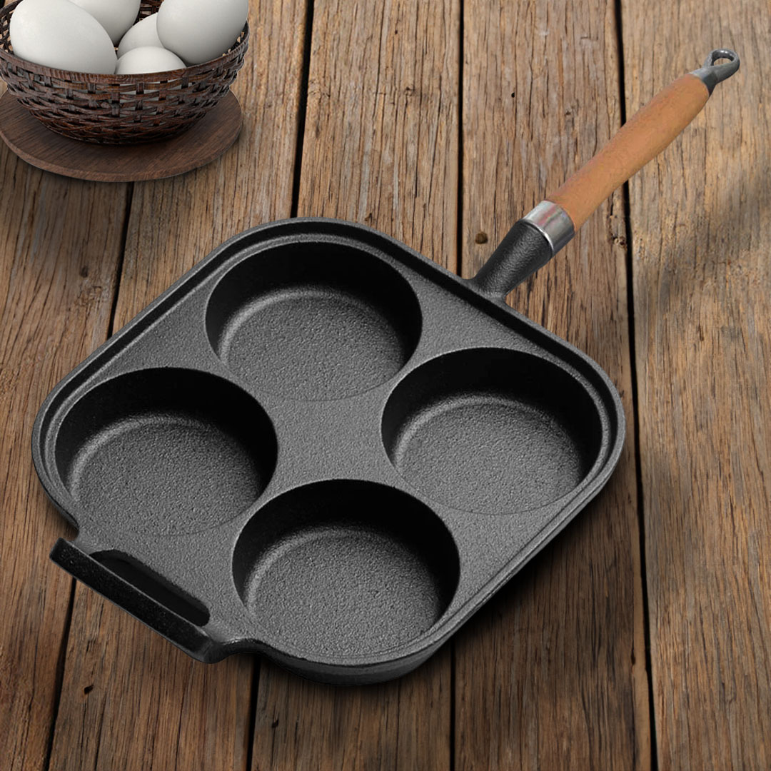 SOGA 2X 4 Mold Cast Iron Breakfast Fried Egg Pancake Omelette Fry Pan, , , , , ,  - AU DEPOT 8