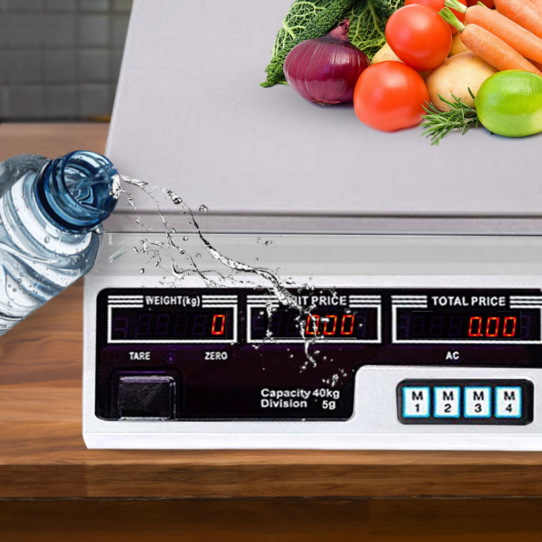 SOGA 2X 40kg Digital Commercial Kitchen Scales Shop Electronic Weight Scale Food White, , , , , ,  - AU DEPOT 5