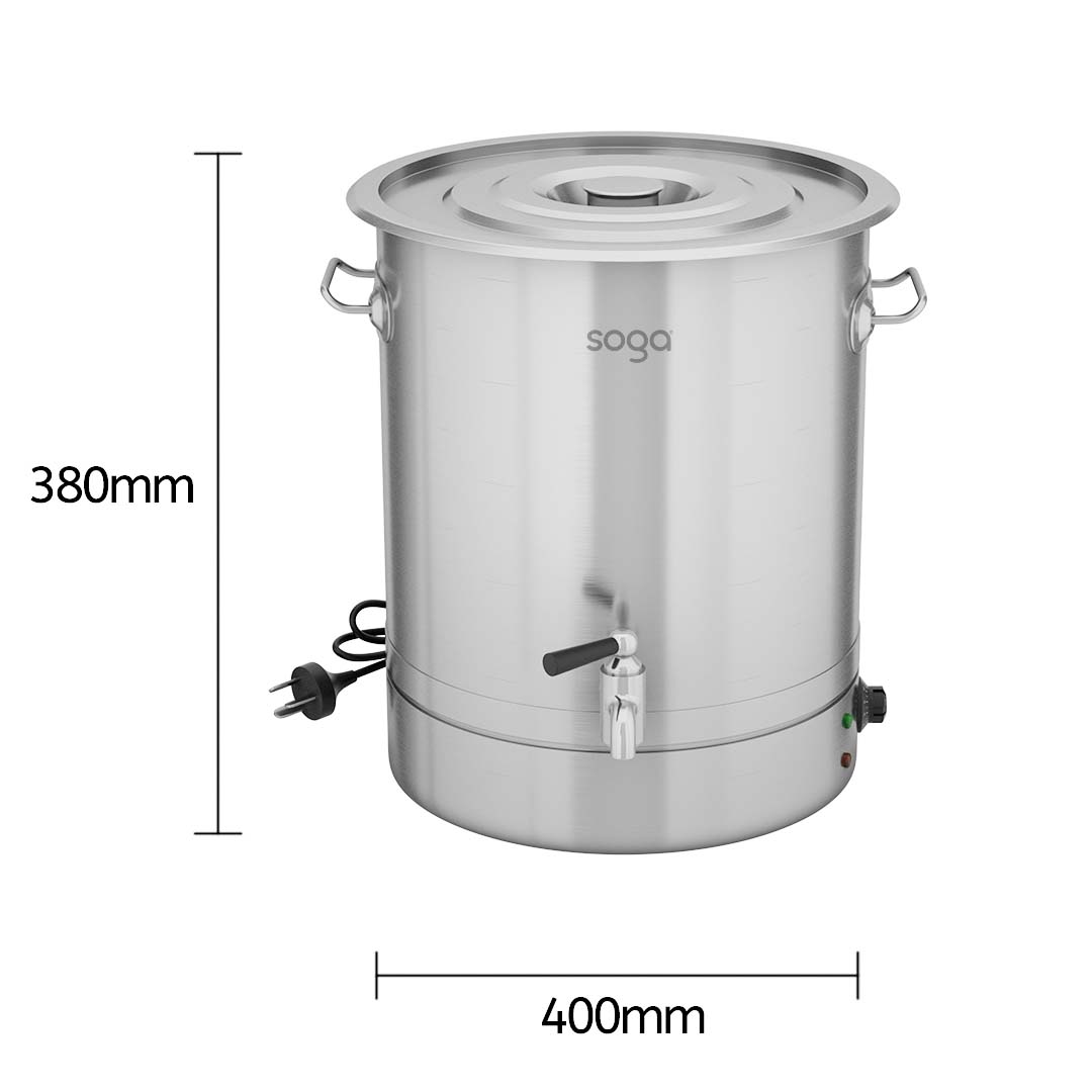 SOGA 2X 48L Stainless Steel URN Commercial Water Boiler 2200W, , , , , ,  - AU DEPOT 8