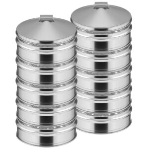 SOGA 2X 5 Tier Stainless Steel Steamers With Lid Work inside of Basket Pot Steamers 22cm steamers Steamer22CM2319 5X2 AU DEPOT - AU DEPOT