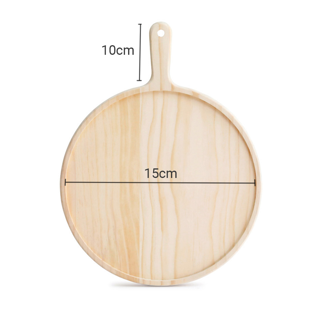 SOGA 2X 6 inch Round Premium Wooden Pine Food Serving Tray Charcuterie Board Paddle Home Decor, , , , , ,  - AU DEPOT 2