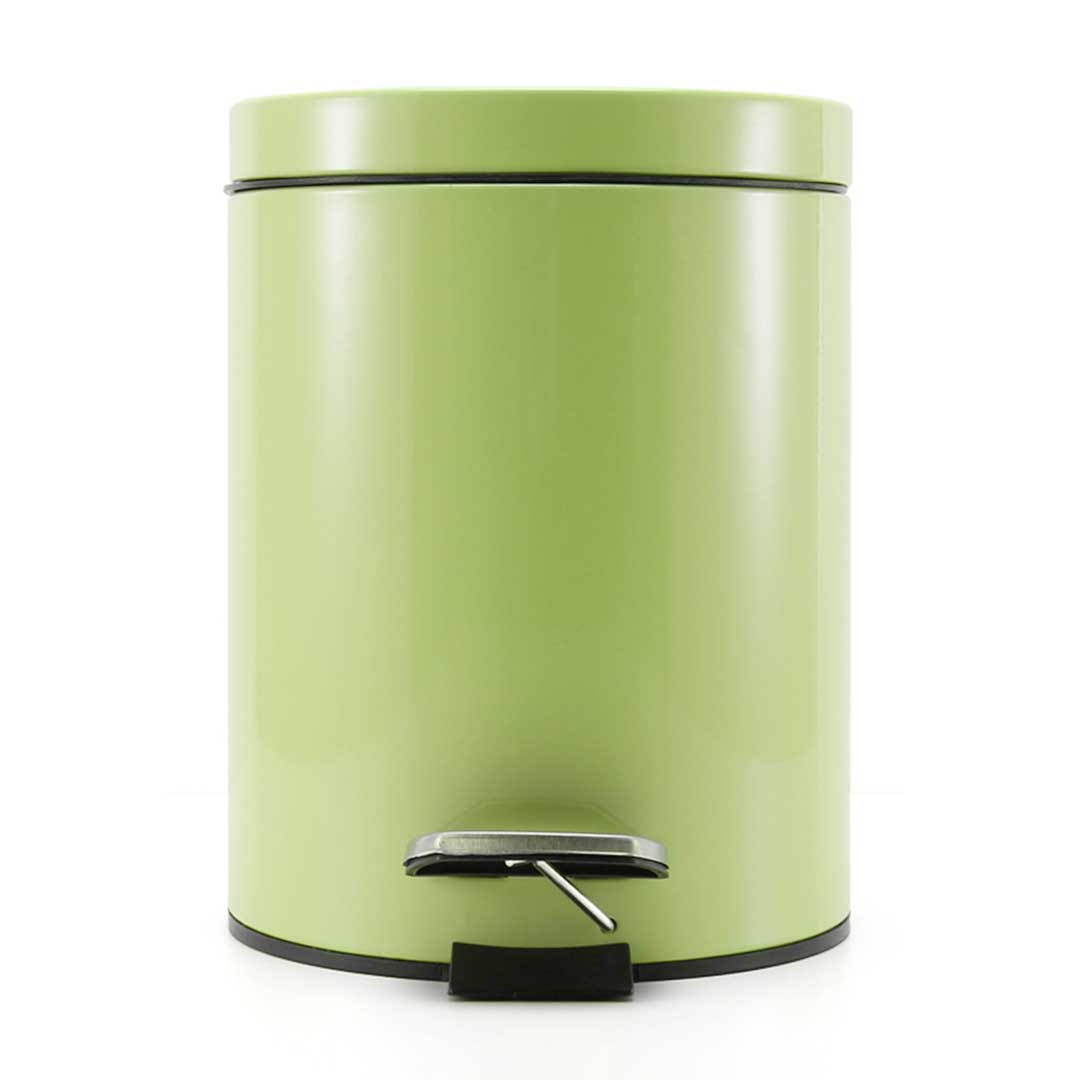 SOGA 2X 7L Foot Pedal Stainless Steel Rubbish Recycling Garbage Waste Trash Bin Round Green, , , , , ,  - AU DEPOT 2