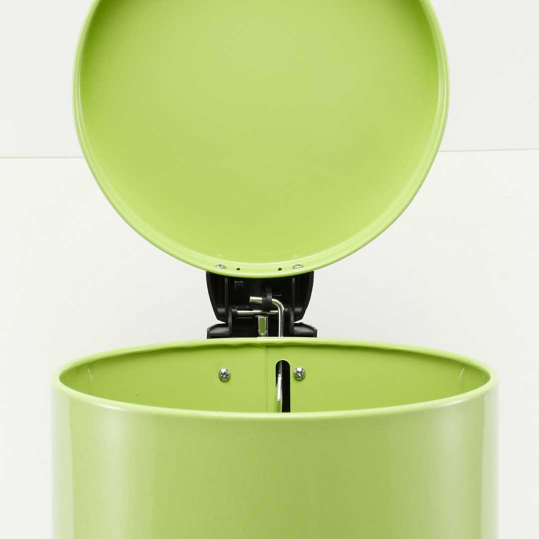 SOGA 2X 7L Foot Pedal Stainless Steel Rubbish Recycling Garbage Waste Trash Bin Round Green, , , , , ,  - AU DEPOT 5