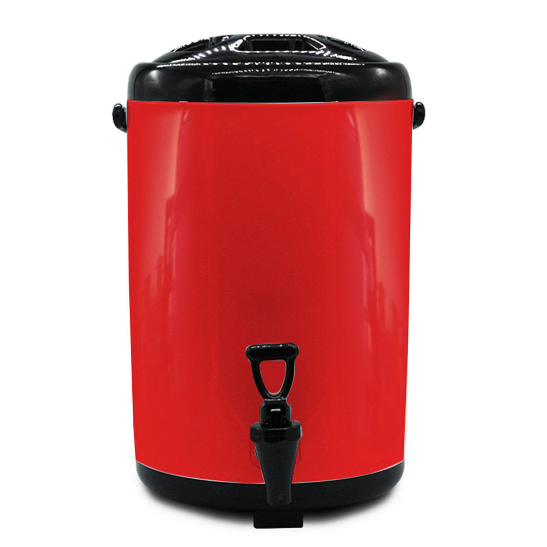 SOGA 2X 8L Stainless Steel Insulated Milk Tea Barrel Hot and Cold Beverage Dispenser Container with Faucet Red, , , , , ,  - AU DEPOT 3