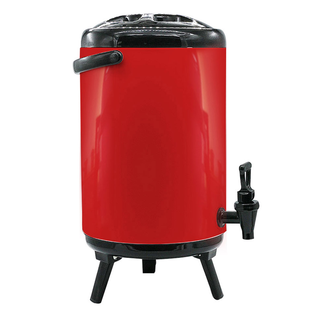 SOGA 2X 8L Stainless Steel Insulated Milk Tea Barrel Hot and Cold Beverage Dispenser Container with Faucet Red, , , , , ,  - AU DEPOT 4