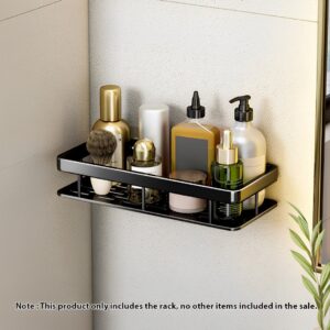 SOGA 2X Black Wall-Mounted Rectangular Bathroom Storage Organiser Space Saving Adhesive Shelf Rack, Home, Bathroom, Bathroom Accessories, Bathroom Storage, ,  - AU DEPOT 2