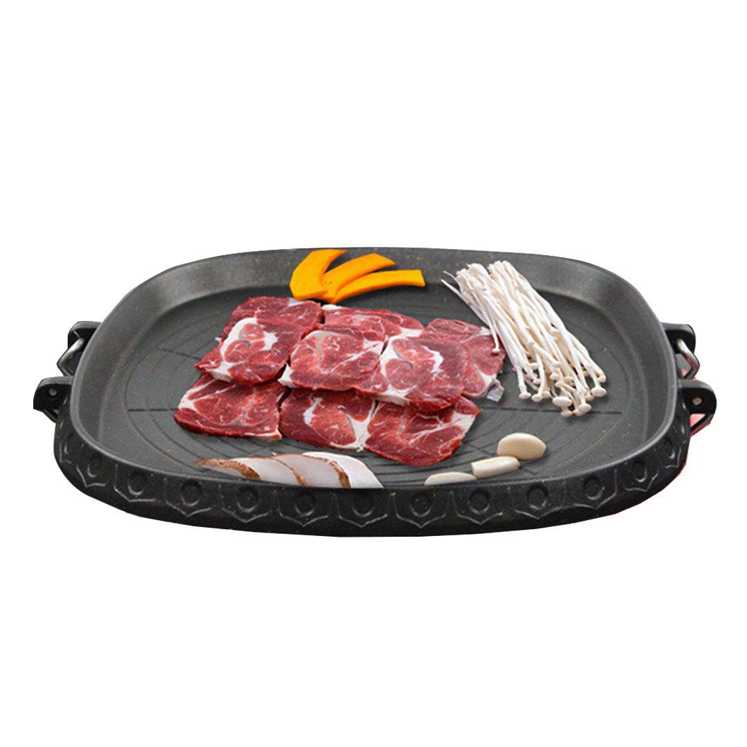 SOGA 2X Portable Korean BBQ Butane Gas Stove Stone Grill Plate Non Stick Coated Square, , , , , ,  - AU DEPOT 6