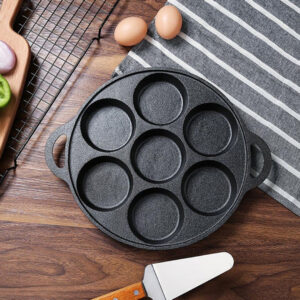 SOGA 31.5cm Cast Iron Takoyaki Fry Pan Octopus Balls Maker 7 Hole Cavities Grill Mold, Home & Living, Kitchen & Dining, Cookware, Frying Pans, ,  - AU DEPOT 2