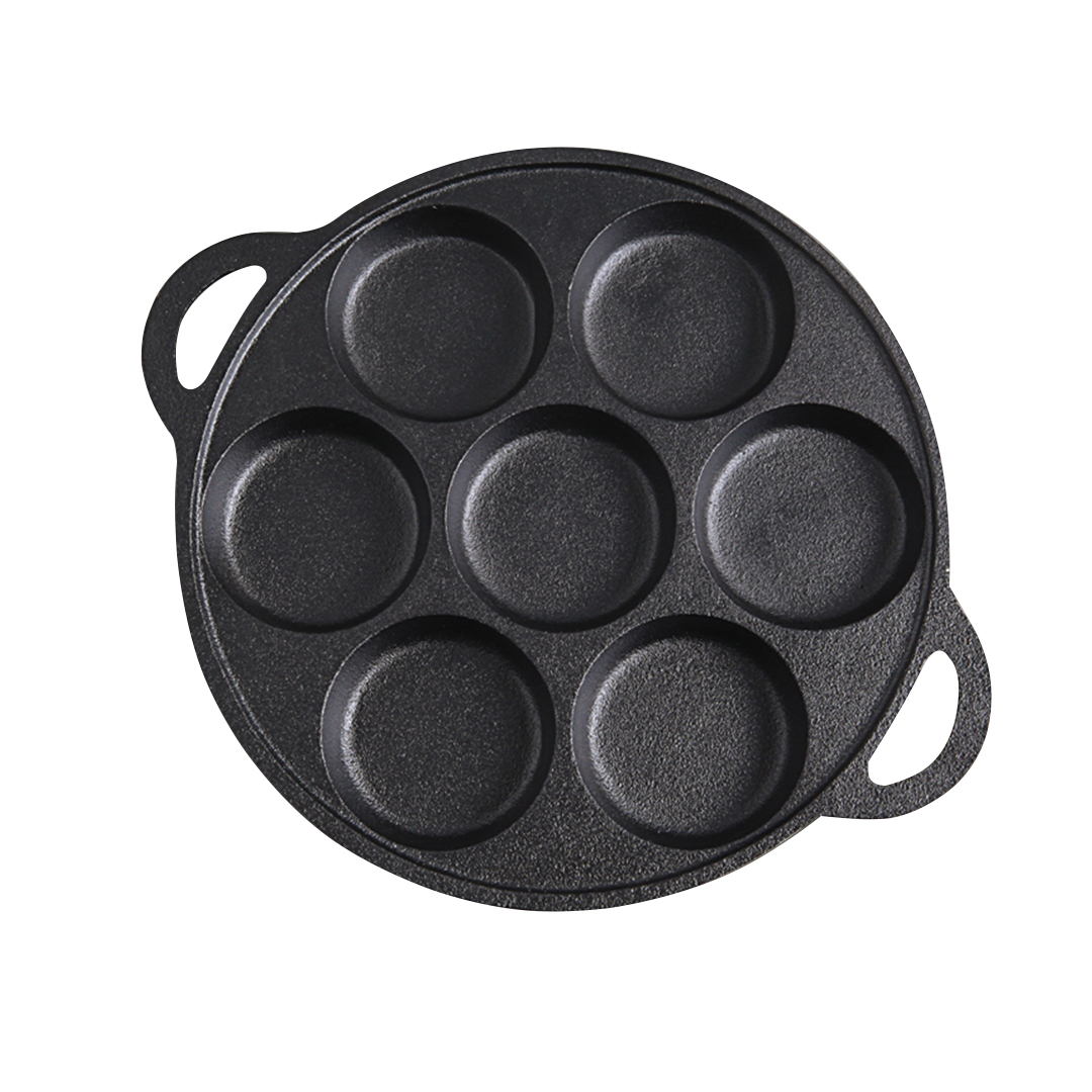 SOGA 31.5cm Cast Iron Takoyaki Fry Pan Octopus Balls Maker 7 Hole Cavities Grill Mold, , , , , ,  - AU DEPOT 1