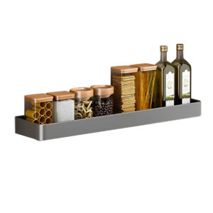 SOGA 32cm Black Wall Mounted Rectangular Kitchen Spice Storage Organiser Space Saving Condiments Shelf Rack Spice Organisers TAN1020 AU DEPOT - AU DEPOT