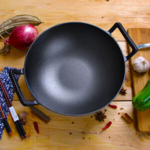 SOGA 32cm Commercial Cast Iron Wok FryPan Fry Pan with Double Handle, Home & Living, Kitchen & Dining, Cookware, Frying Pans, ,  - AU DEPOT 2