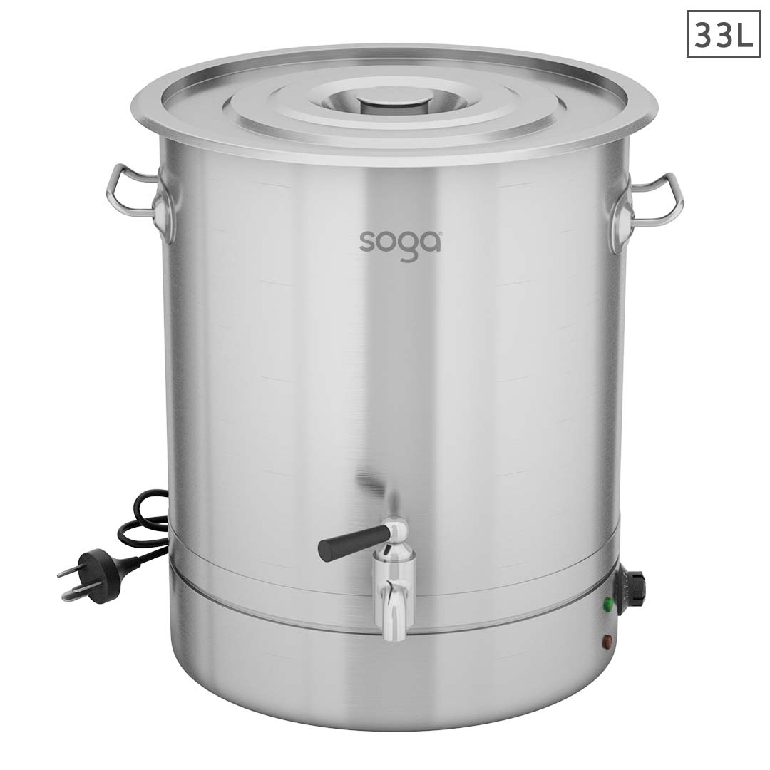 SOGA 33L Stainless Steel URN Commercial Water Boiler 2200W, , , , , ,  - AU DEPOT 1