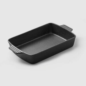 SOGA 33cm Cast Iron Rectangle Bread Cake Baking Dish Lasagna Roasting Pan Baking Dishes ZPaiA10 AU DEPOT - AU DEPOT