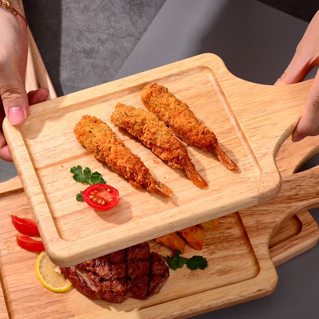 SOGA 35cm Rectangle Premium Wooden Oak Food Serving Tray Charcuterie Board Paddle Home Decor, , , , , ,  - AU DEPOT 4