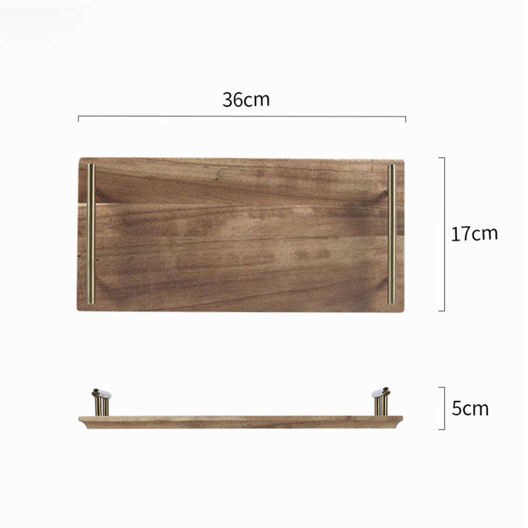 SOGA 36cm Brown Rectangle Wooden Acacia Food Serving Tray Charcuterie Board Centerpiece Home Decor, , , , , ,  - AU DEPOT 2