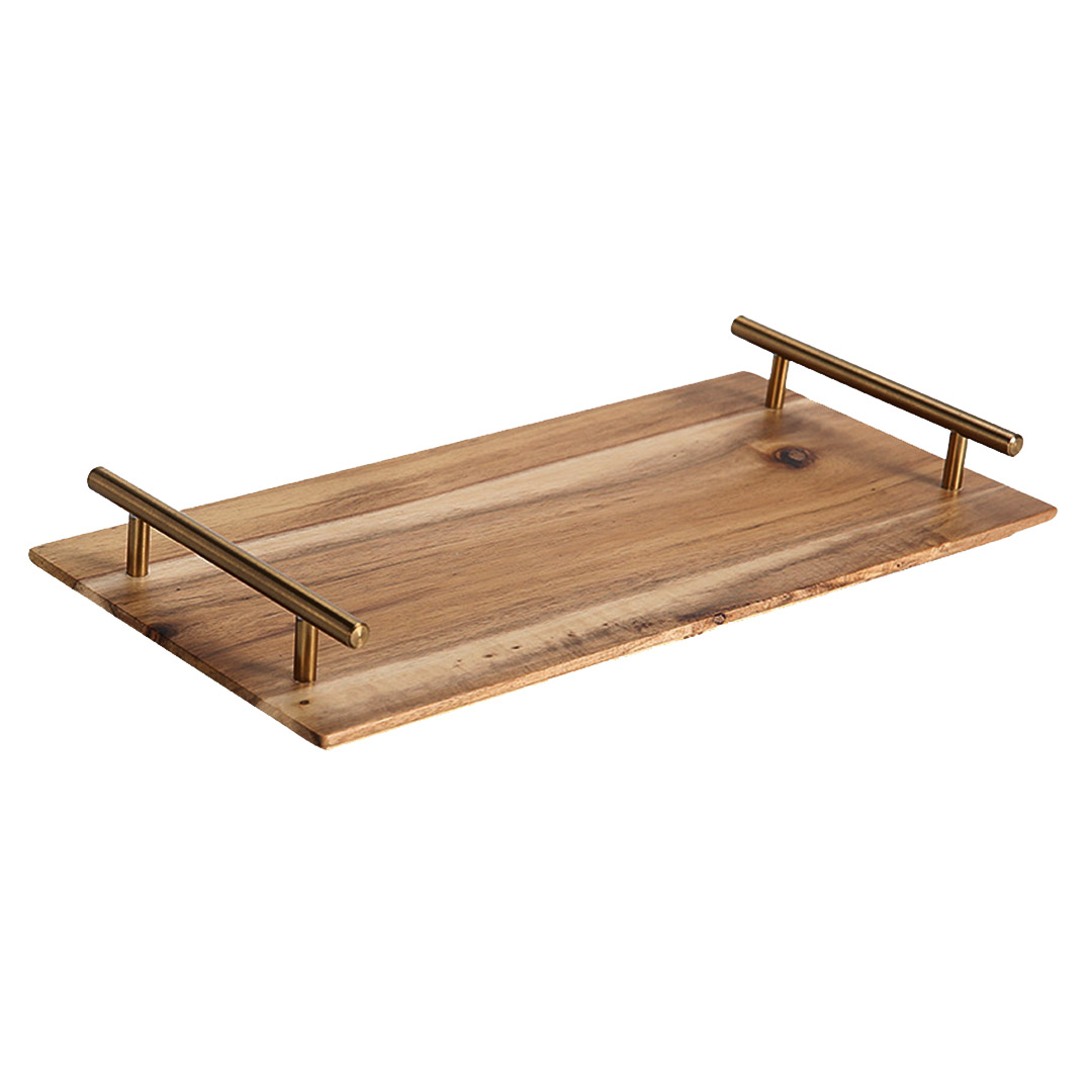 SOGA 36cm Brown Rectangle Wooden Acacia Food Serving Tray Charcuterie Board Centerpiece Home Decor, , , , , ,  - AU DEPOT 1