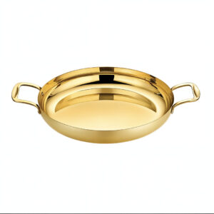 SOGA 36cm Flat Base Seafood Dry Pot in Elegant Gold Color with Durable for Kitchen Essential casserole dishes VICSoupPot32 AU DEPOT - AU DEPOT