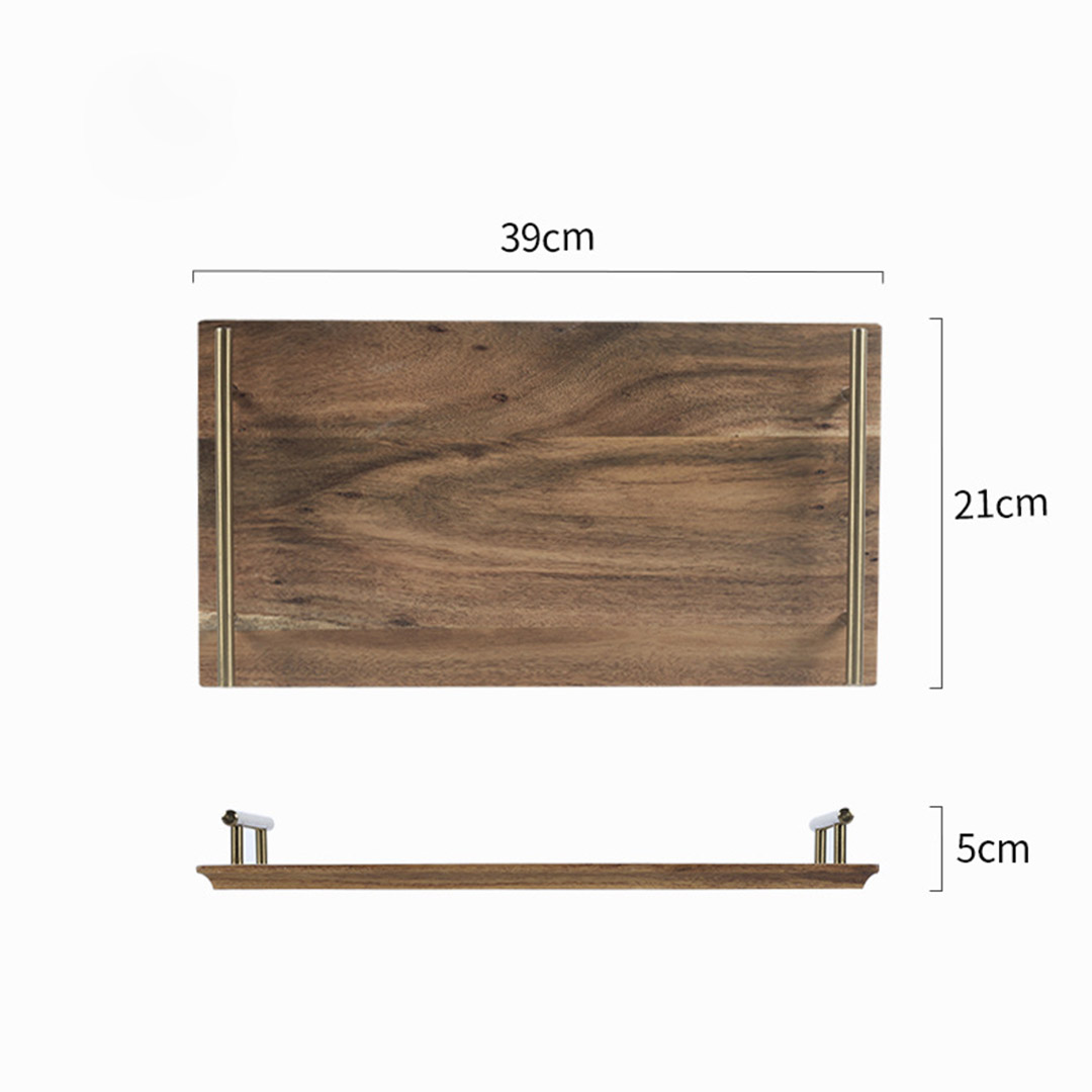 SOGA 39cm Brown Rectangle Wooden Acacia Food Serving Tray Charcuterie Board Home Decor, , , , , ,  - AU DEPOT 2